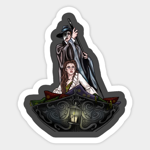 The Phantom of the Opera Sticker by Vallieboy_art